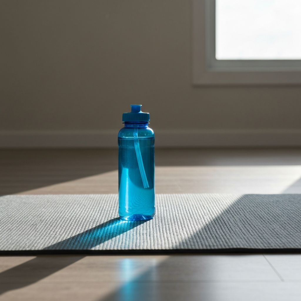 Water bottle in exercise setting